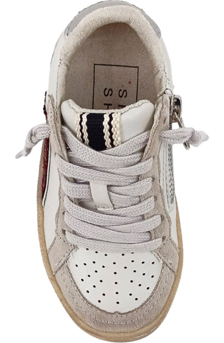 SHUSHOP Kids' Salma Sneaker, Alternate, color, Dark Red Glitter