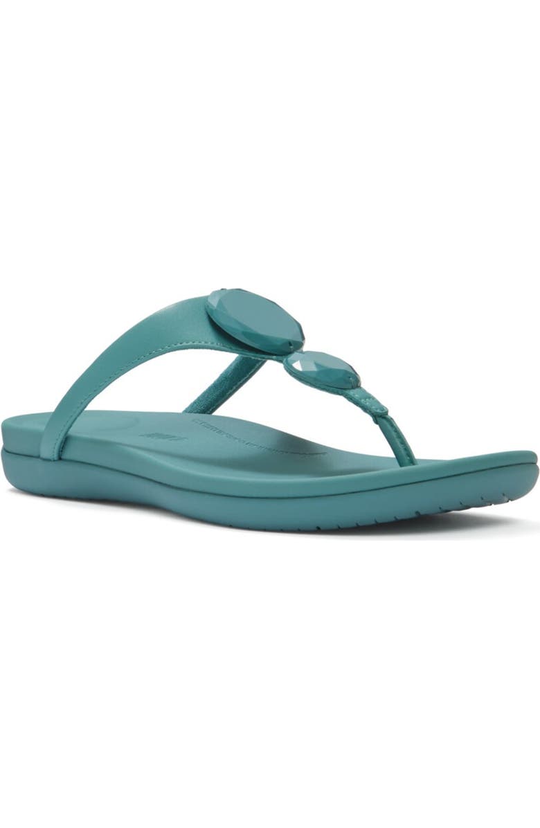 FitFlop Solay Glossy-Disc TP Sandal, Main, color, Teal