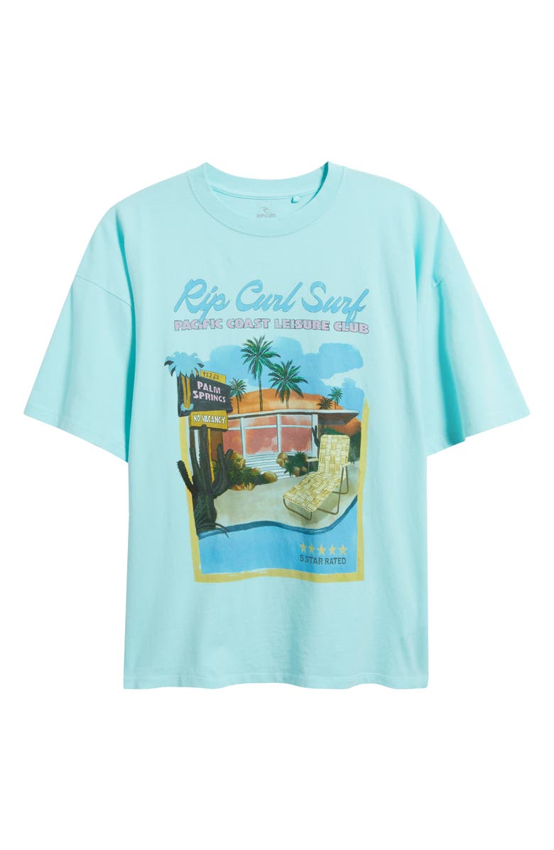 Rip Curl Pacific Coast Leisure Club Graphic T-Shirt, Main, color, Light Sea Blue