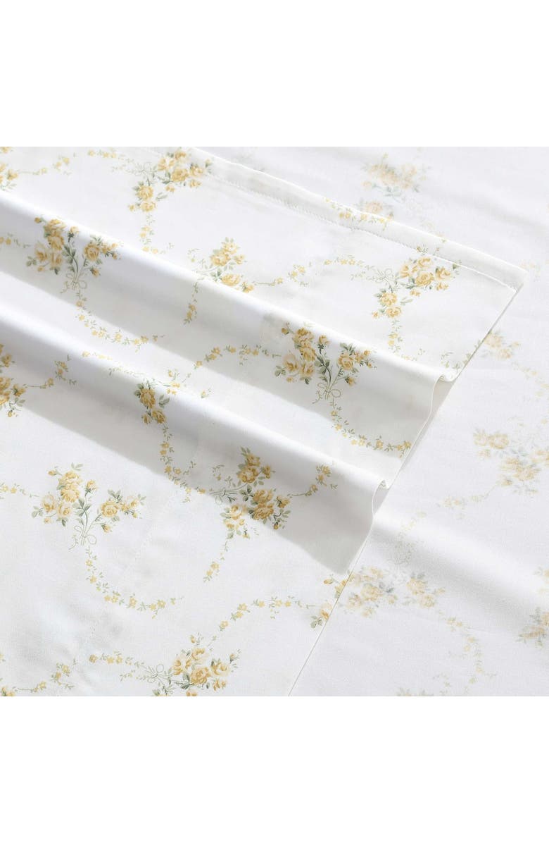 Laura Ashley Petite Rose Cotton Sheet Set, Alternate, color, Gold
