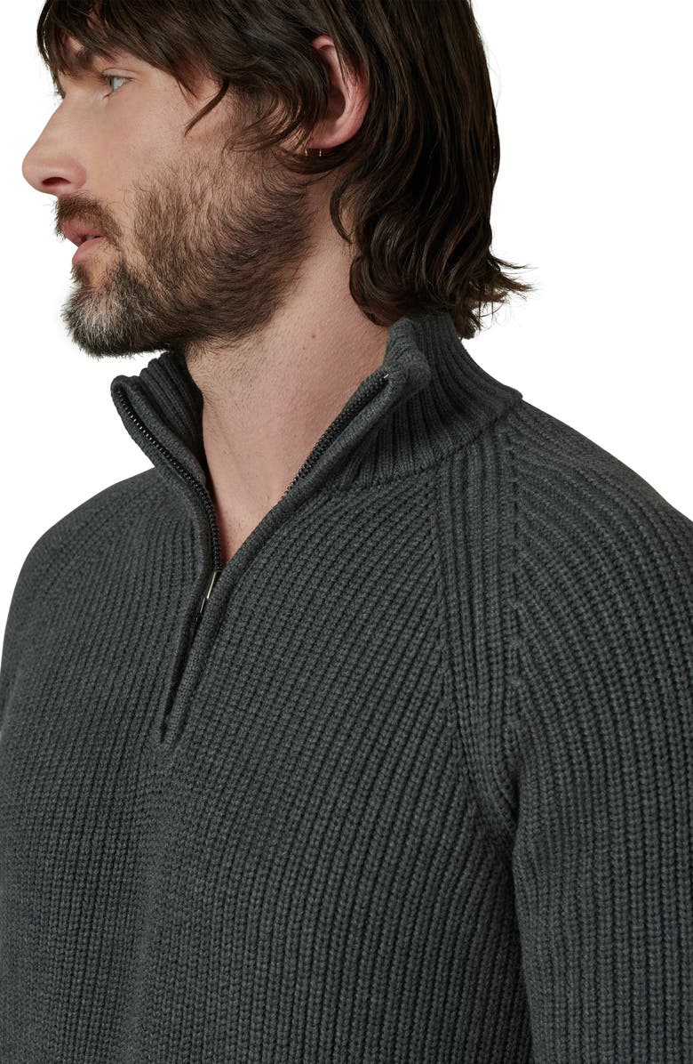 Joe's Archie Quarter Zip Sweater, Alternate, color, Charcoal