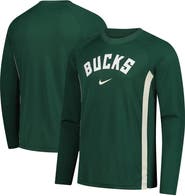 Nike Men's Nike Hunter Green Milwaukee Bucks 2025/26 Authentic Pre-Game Legend Dri-FIT Long Sleeve Shooting Shirt