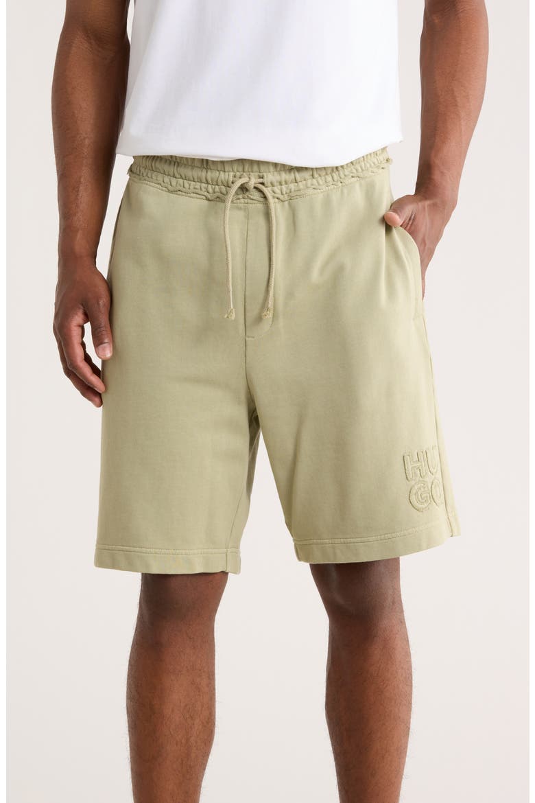 Distrell Cotton Shorts, Main, color, GREEN