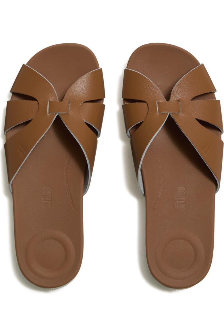 Women's Solley Waterproof Leather Woven Slides