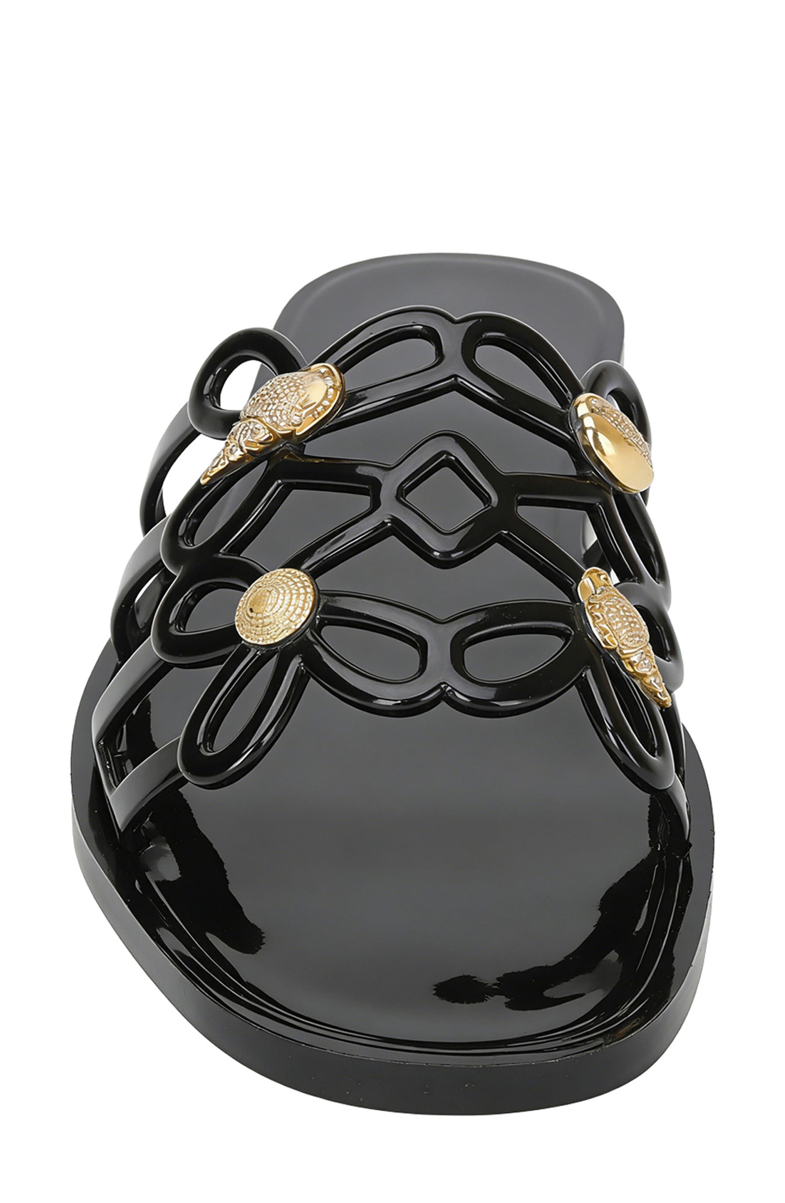 YOKI Sea Life Jelly Slide Sandal, Alternate, color, Black