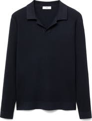 MANGO Johnny Collar Rib Polo Sweater