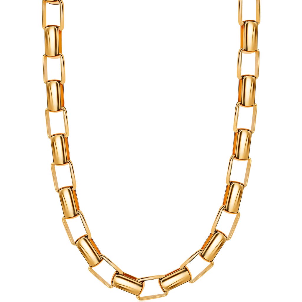 Christina Caruso Box Link Necklace In 14k Gold