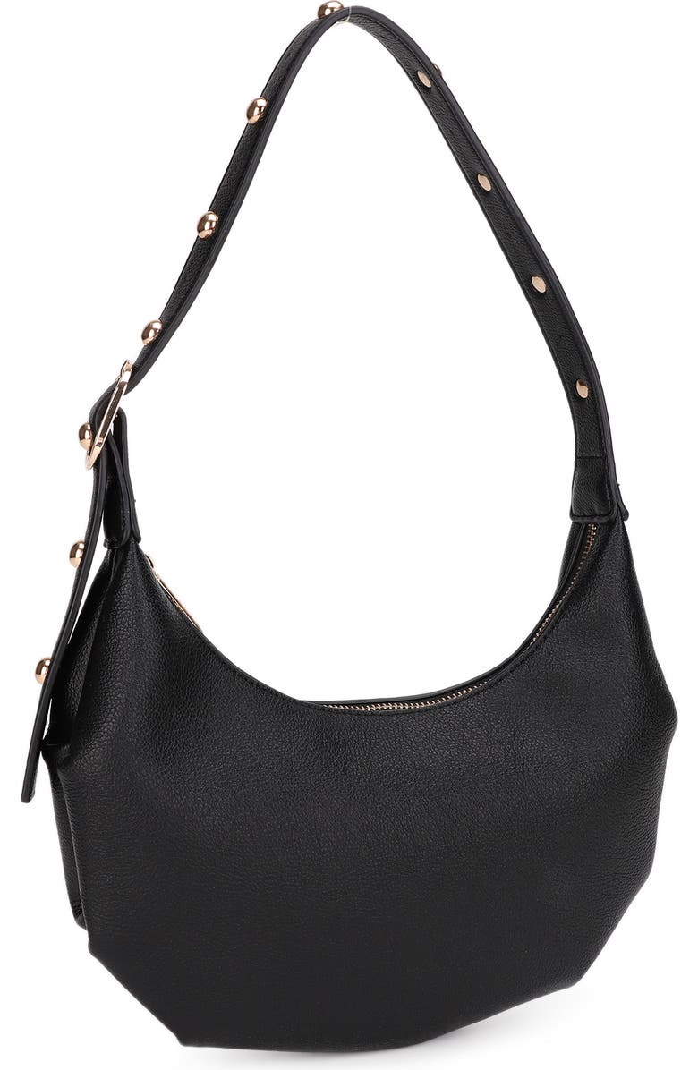 Mali + Lili Addison Faux Leather Shoulder Bag, Main, color, Black