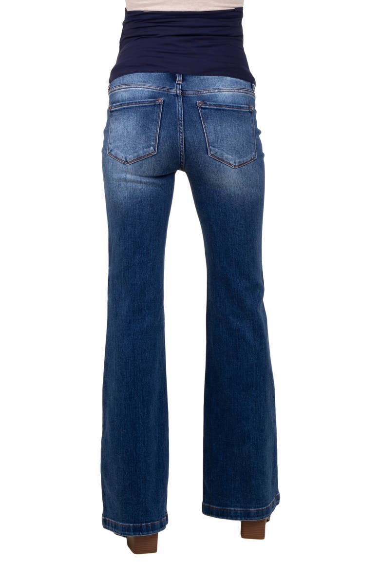 PinkBlush Maternity Flare Jeans, Alternate, color, Navy Blue