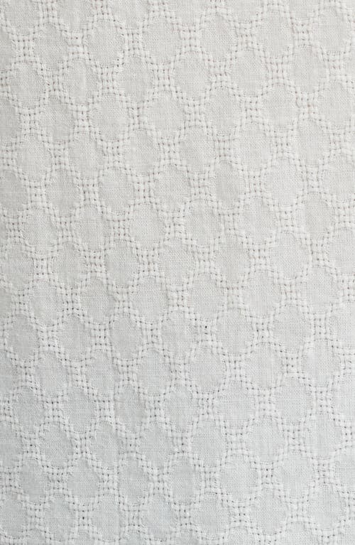 Ag Foster Cotton & Linen Blend Camp Shirt In White