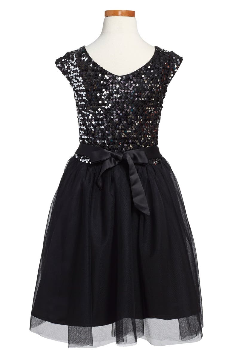 Zunie Sequined Party Dress, Alternate, color, 