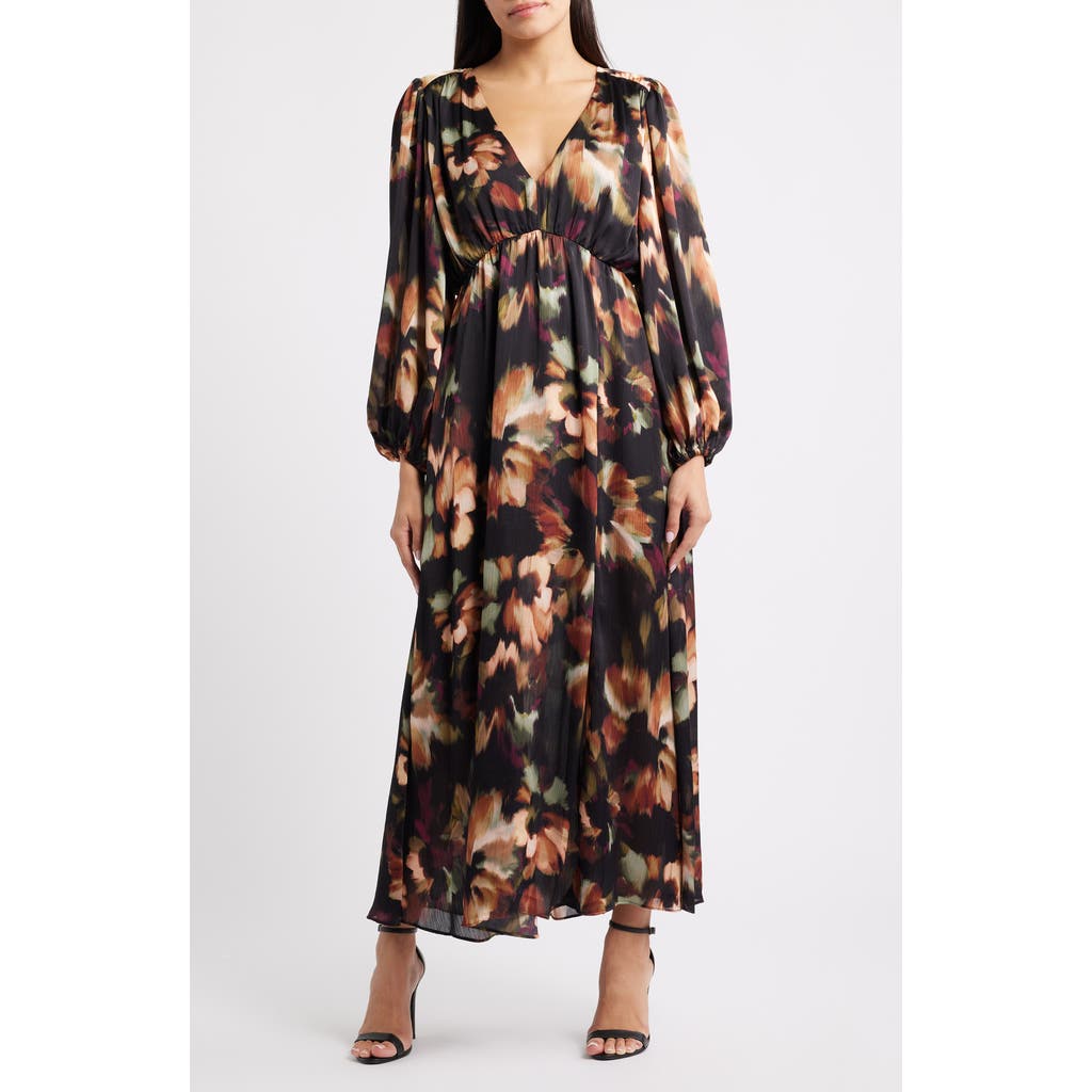 Parker The Filia Long Sleeve Maxi Dress In Black