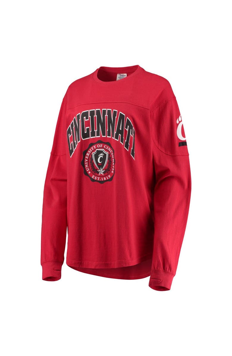 PRESSBOX Women's Pressbox Red Cincinnati Bearcats Edith Long Sleeve T-Shirt, Alternate, color, 