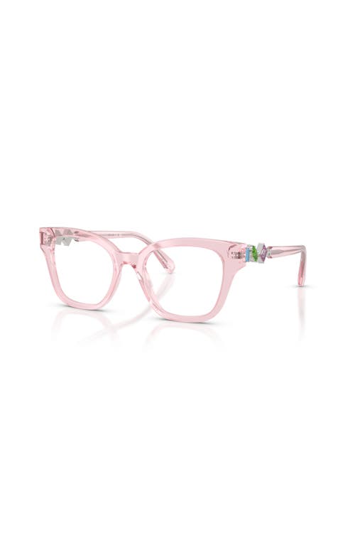 Swarovski 52mm Square Optical Glasses In Pink