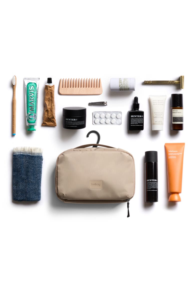 Hanging Water Resistant Toiletry Kit, Alternate, color, STONE