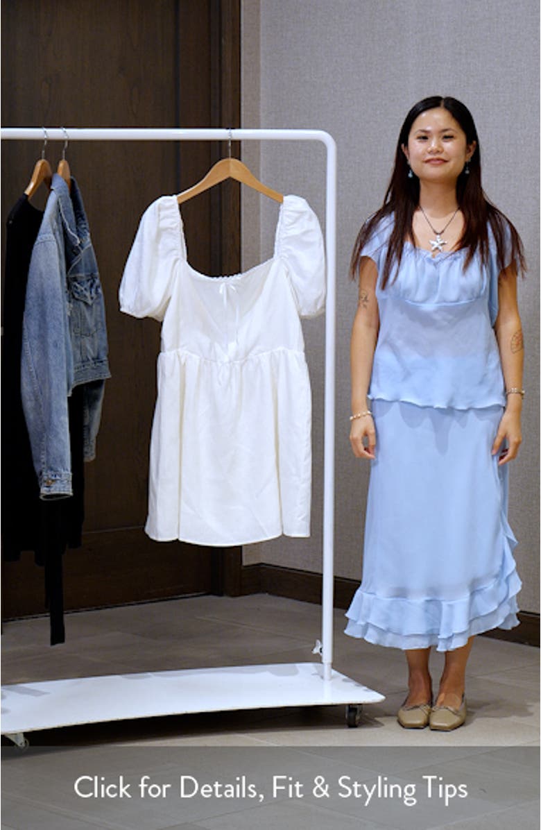 Malvina Puff Sleeve Linen Minidress