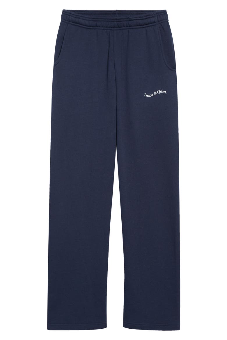 Stencil Cotton Fleece Sweatpants, Main, color, NAVY