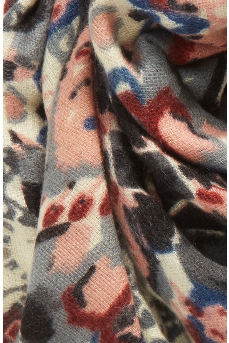Baroque Pattern Wrap Scarf, Alternate, color, PINK MULTI