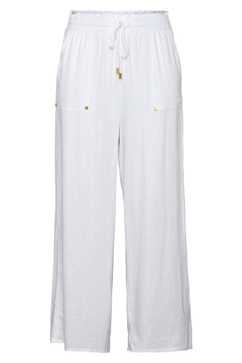 Beach Cover-Up Pants, Alternate, color, WHITE