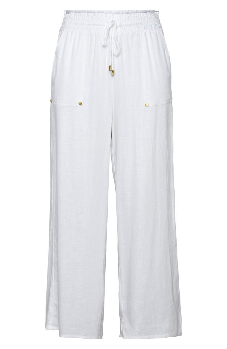 La Blanca Beach Cover-Up Pants, Alternate, color, White