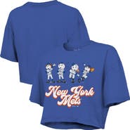 Majestic Threads Women's Majestic Threads Royal New York Mets Boxy Crop T-Shirt