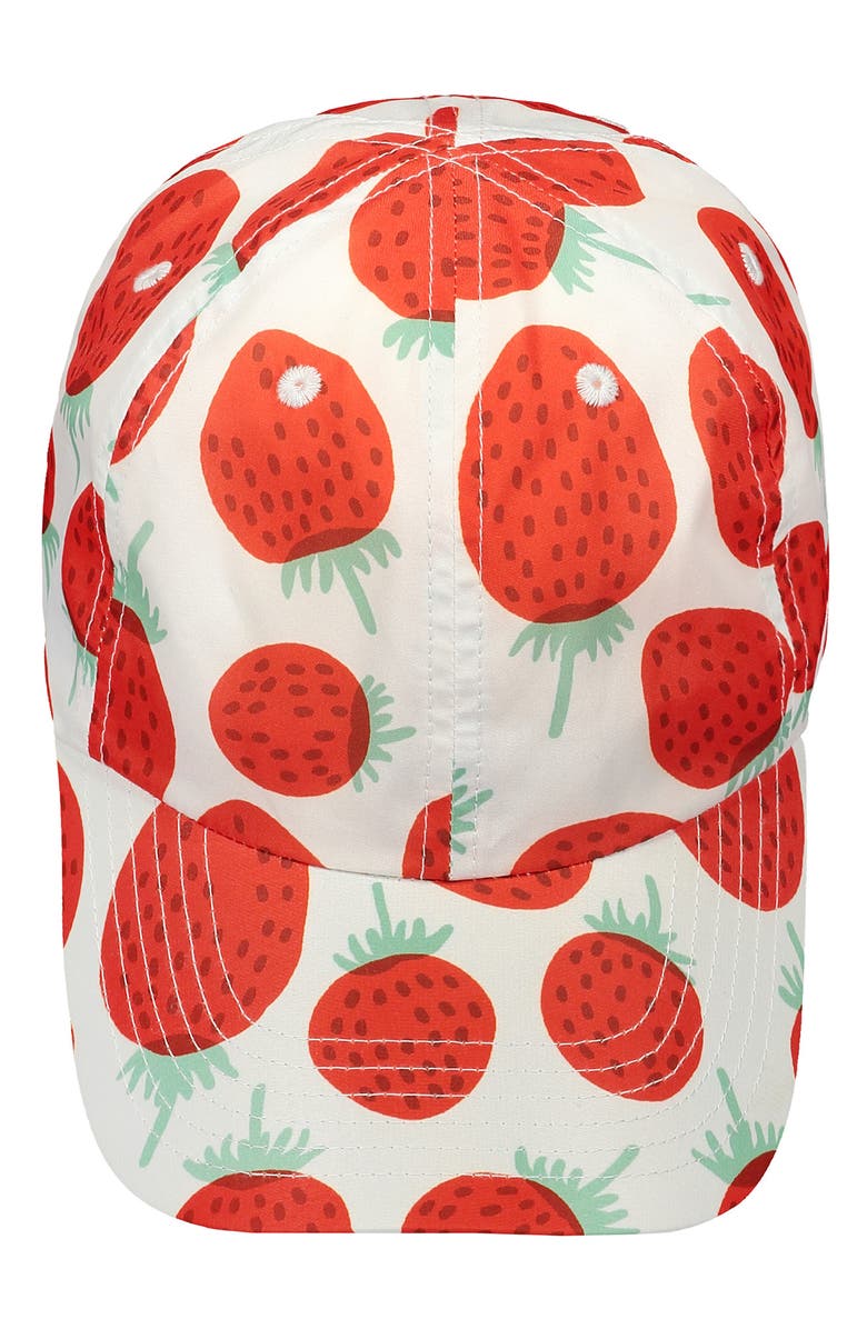 Marimekko Varhain Mansikka Strawberry Print Baseball Cap, Alternate, color,
