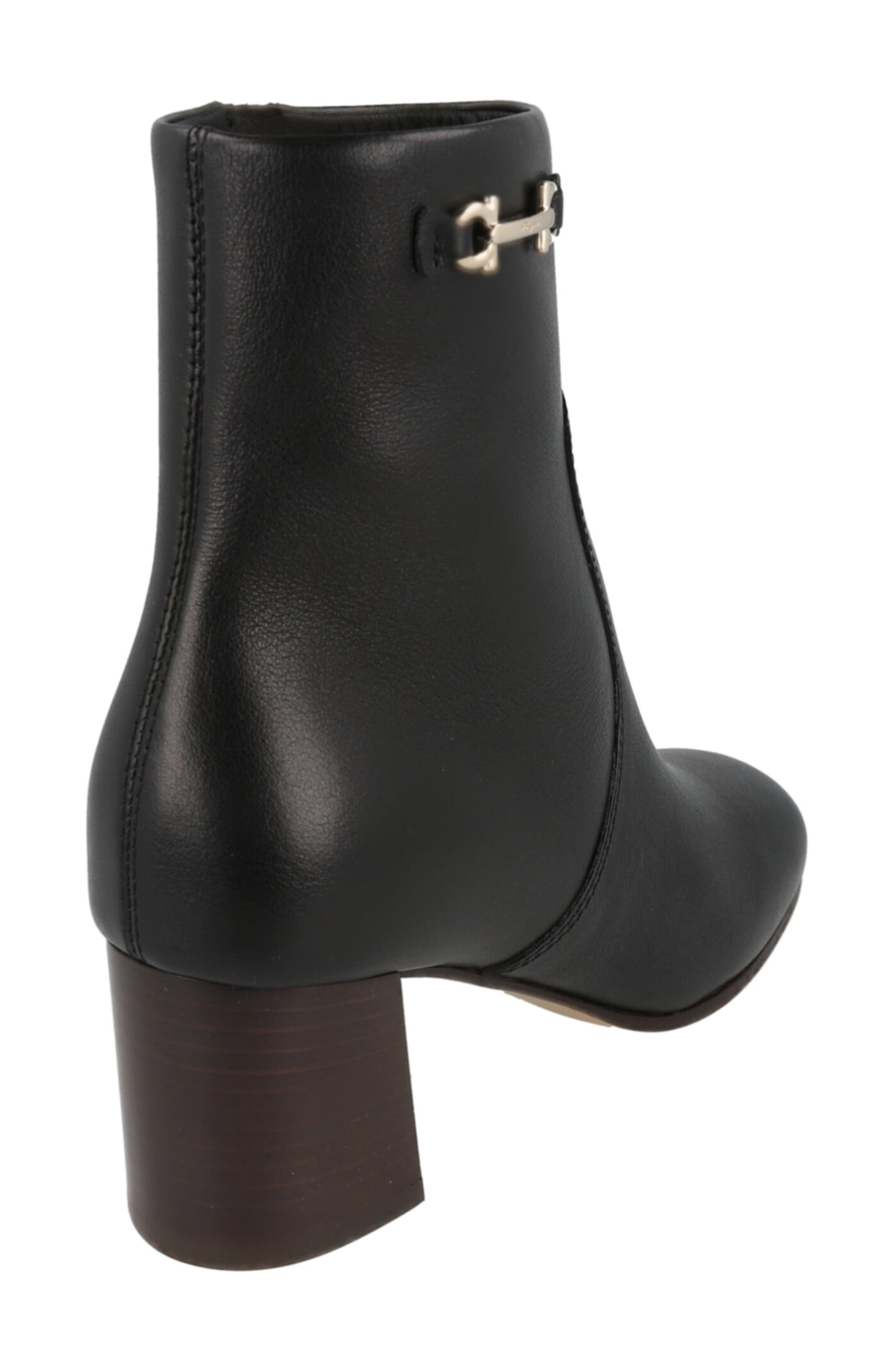 FERRAGAMO Oreste Leather Bootie, Alternate, color, Black Black