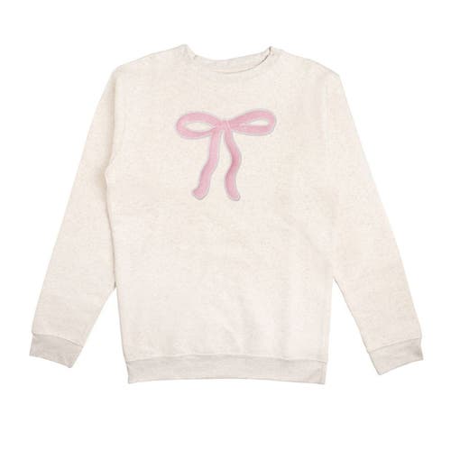 Sweet Wink Bow Patch Adult Sweatshirt In Natural