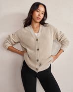 Haven Well Within Organic Cotton Shaker Stitch Cardigan