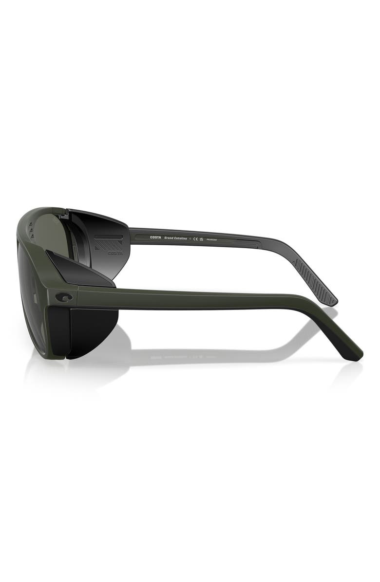 Costa Del Mar 59mm Polarized Pilot Sunglasses, Alternate, color, Matte Olive/ Gray