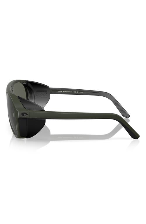 Costa Del Mar 59mm Polarized Pilot Sunglasses In Matte Olive/gray