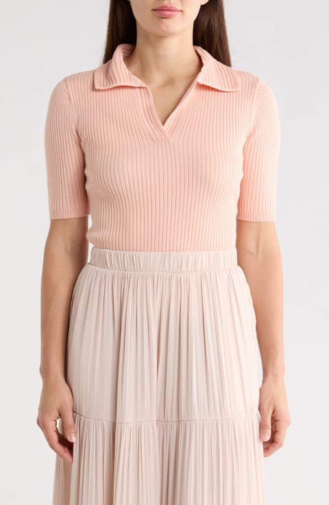 Elbow Length Sleeve Polo