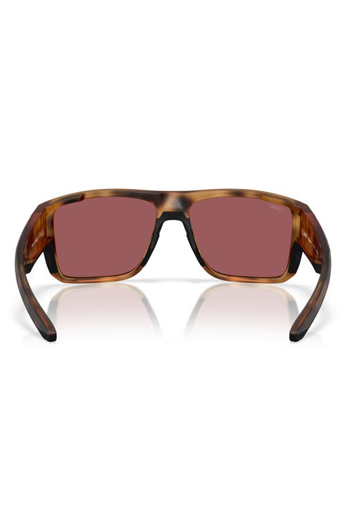 Costa Del Mar Taxman 59mm Polarized Square Sunglasses In Matte Tortoise/gold