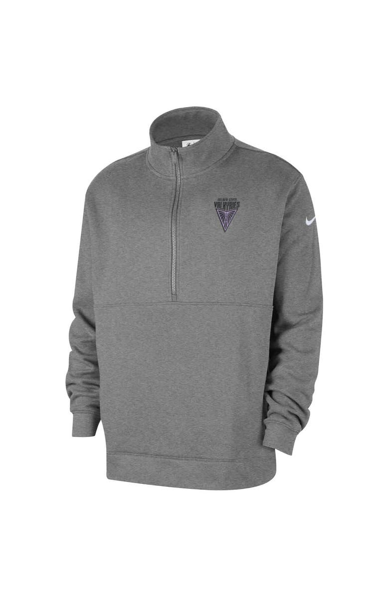 Nike Men's Nike  Heather Gray Golden State Valkyries React Club Half-Zip Pullover, Alternate, color, Heather Gray