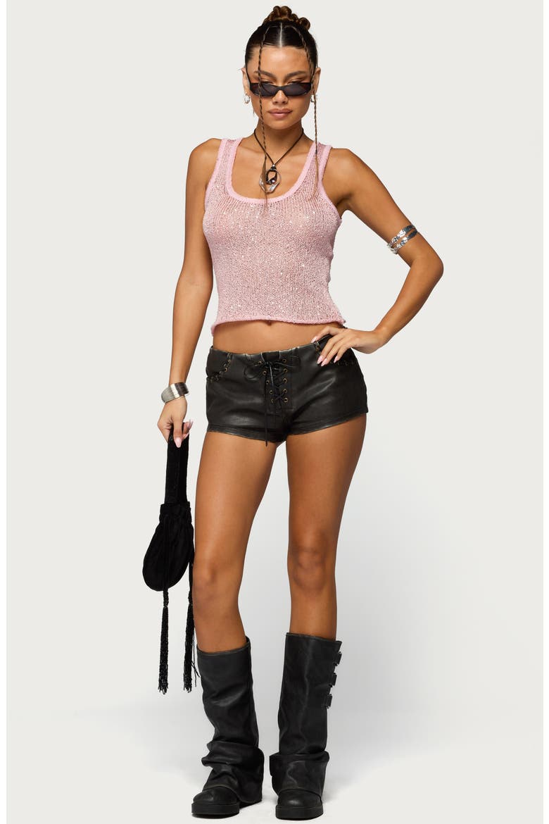 Eleora Sequin Tank Top, Alternate, color, PINK