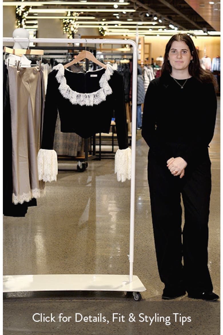 Jacinda Ruffle Velvet Corset Top video