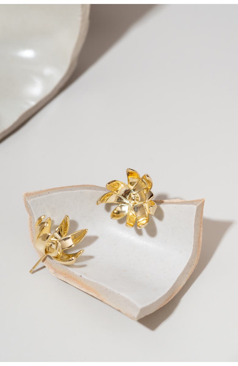 Zynnia Collective Full Bloom Studs, Alternate, color, Gold
