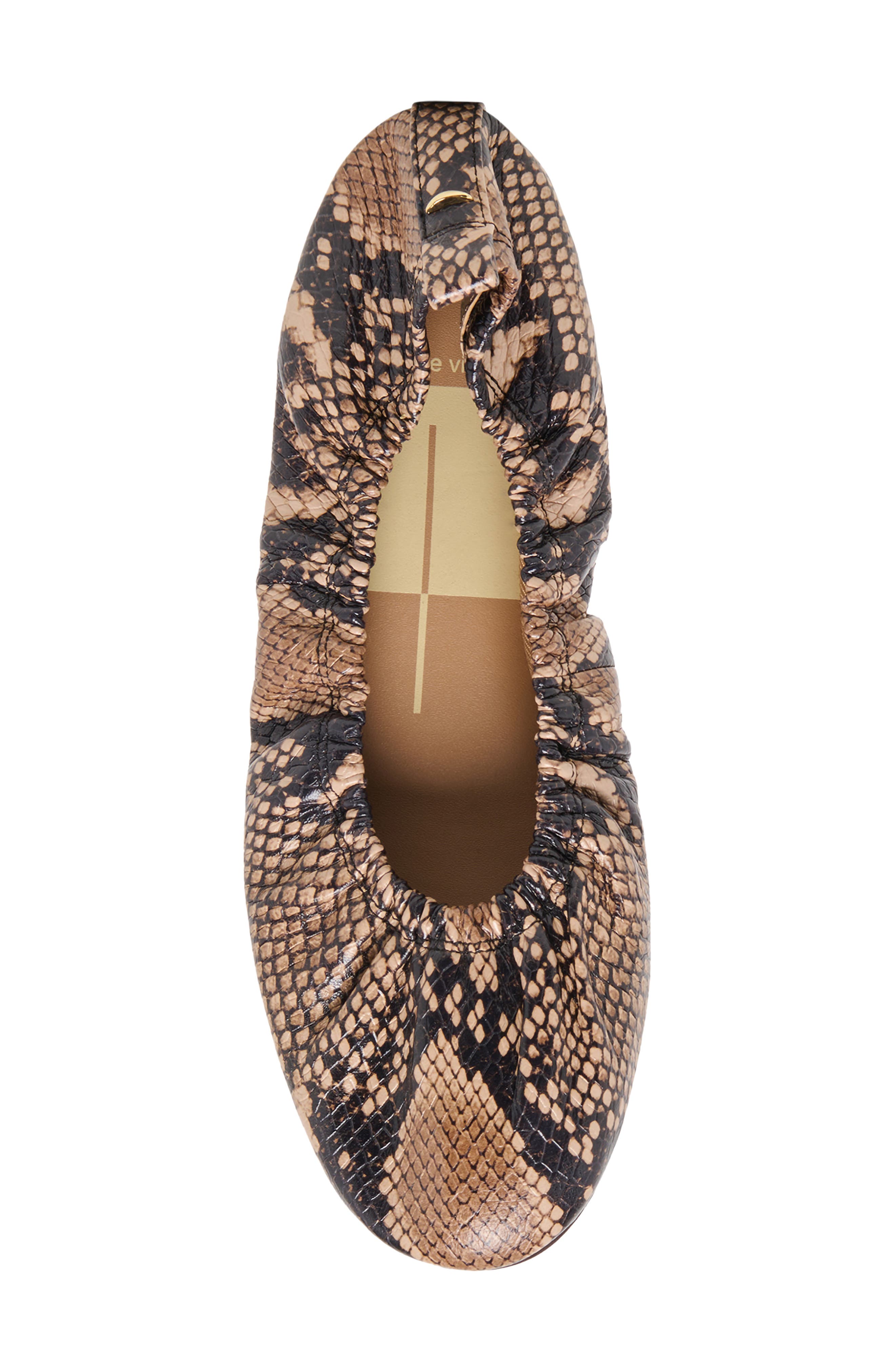 Conrad Ballet Flat, Alternate, color, BLUSH/SNAKE EMBOSSED LEATHER