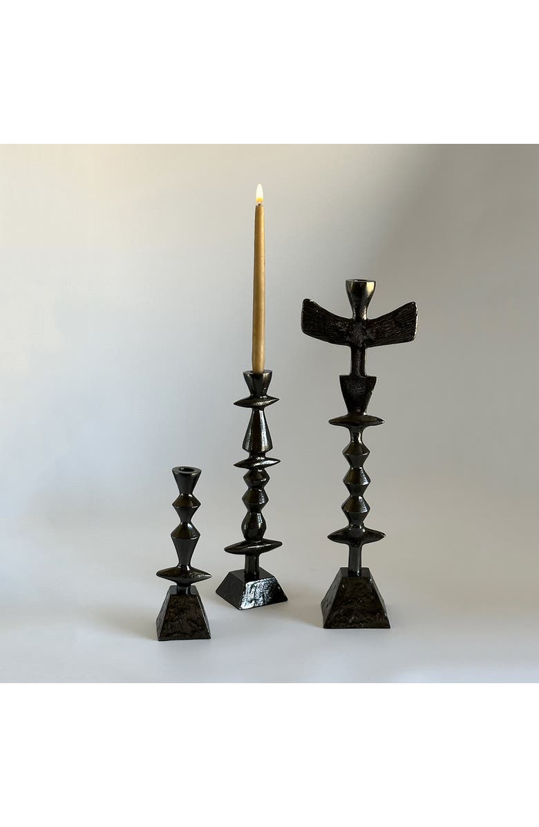 Lunares Candleholder, Alternate, color, Bronze