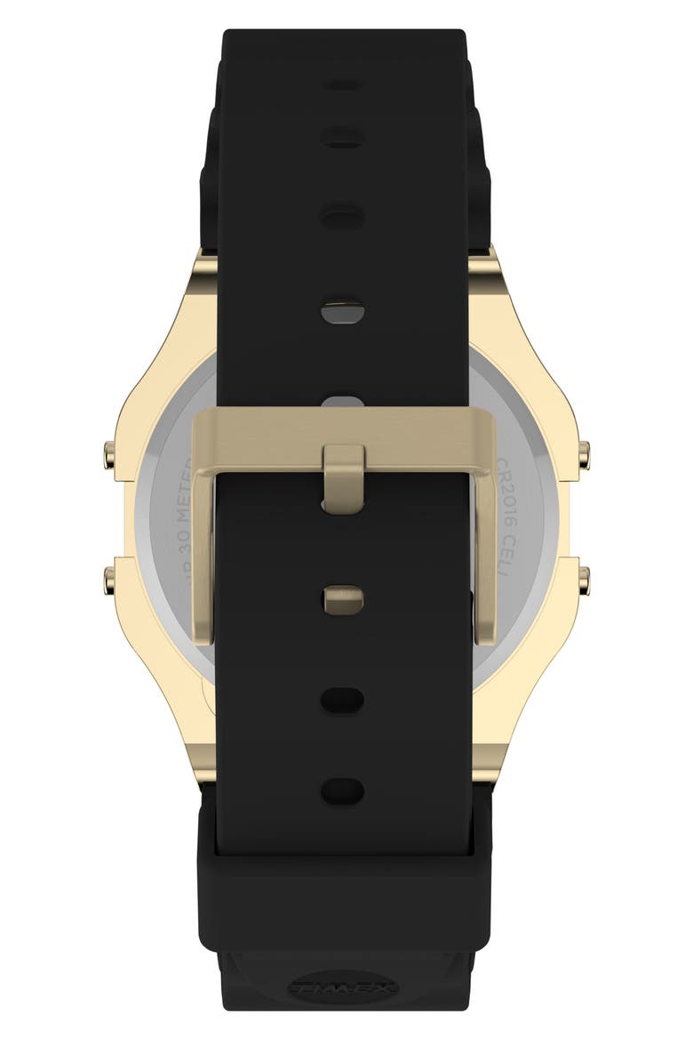 T80 Digital Resin Band Watch, 34mm, Alternate, color, GOLD/ GREY/ BLACK