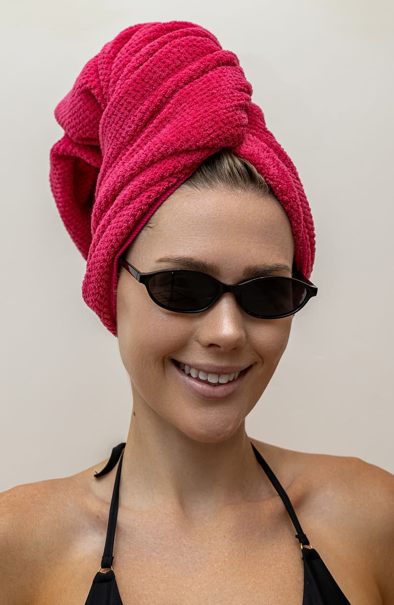 VOLO Hero Hair Towel, Alternate, color, Dahlia