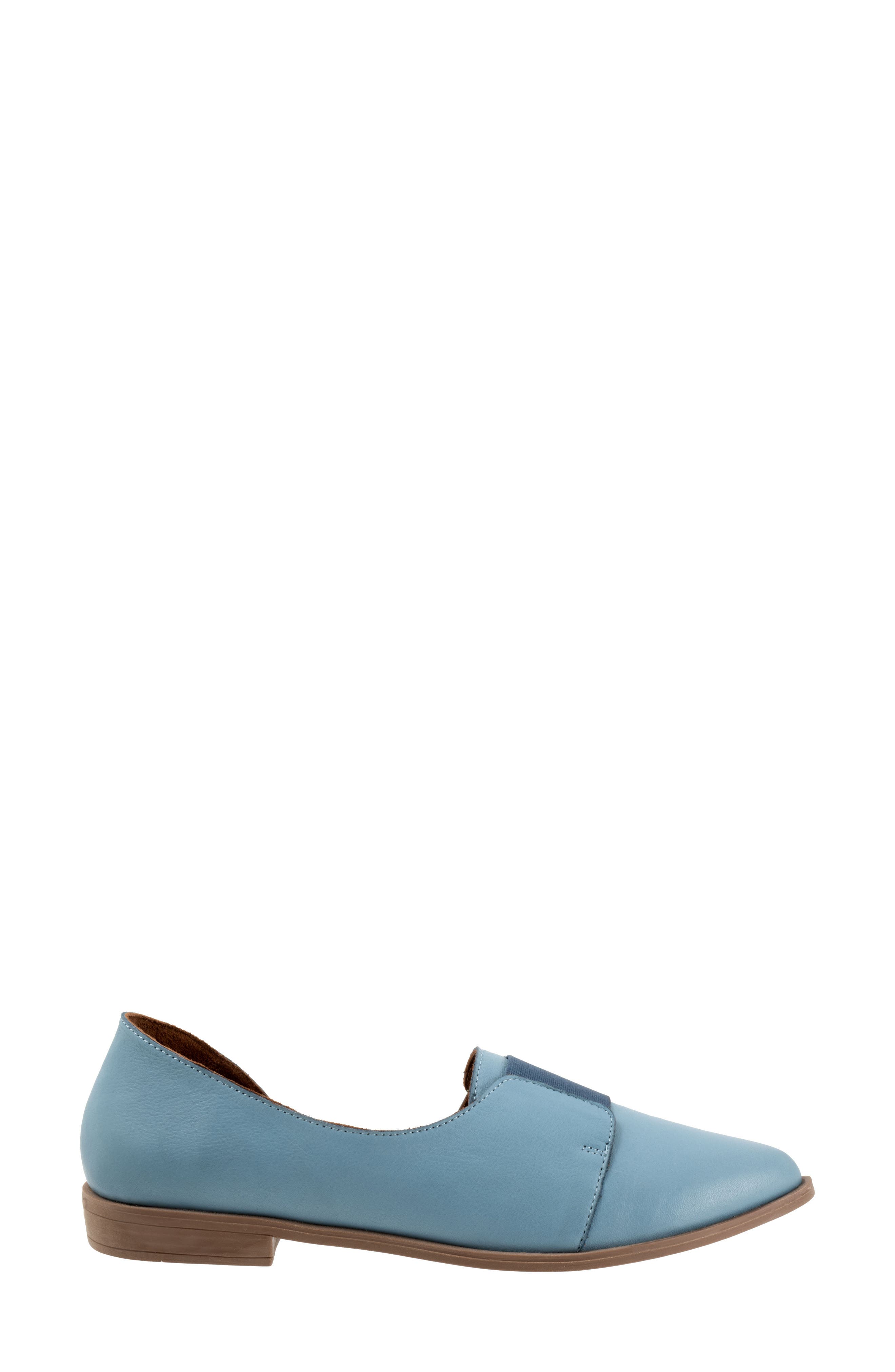 Brenda Half d'Orsay Pointed Toe Flat, Alternate, color, DENIM