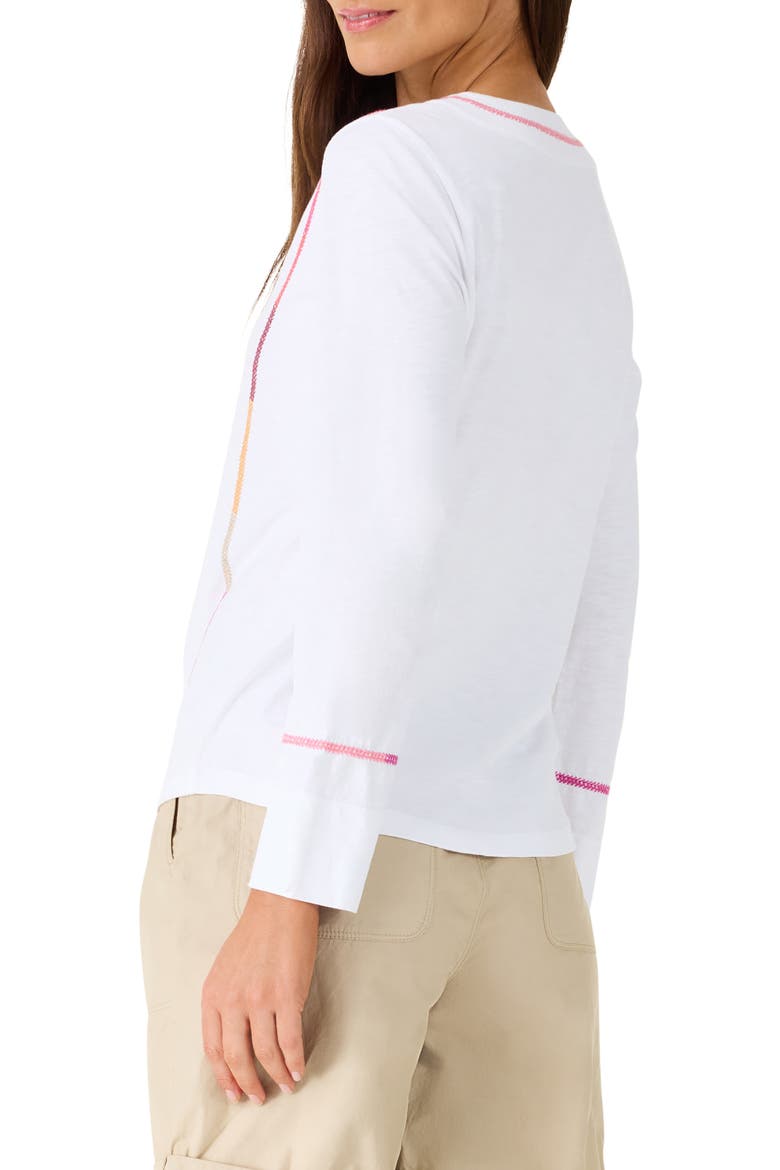 Pinnacle Embroidered Top, Alternate, color, WHITE MULTI