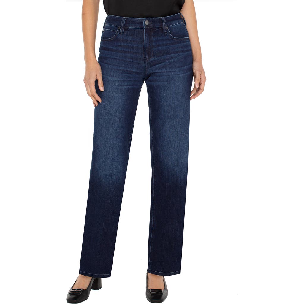 Liverpool Los Angeles Kennedy Mid Rise Straight Leg Jeans In Upland In Blue