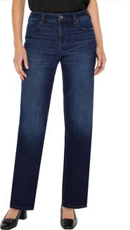 Liverpool Los Angeles Kennedy High Waist Straight Leg Jeans