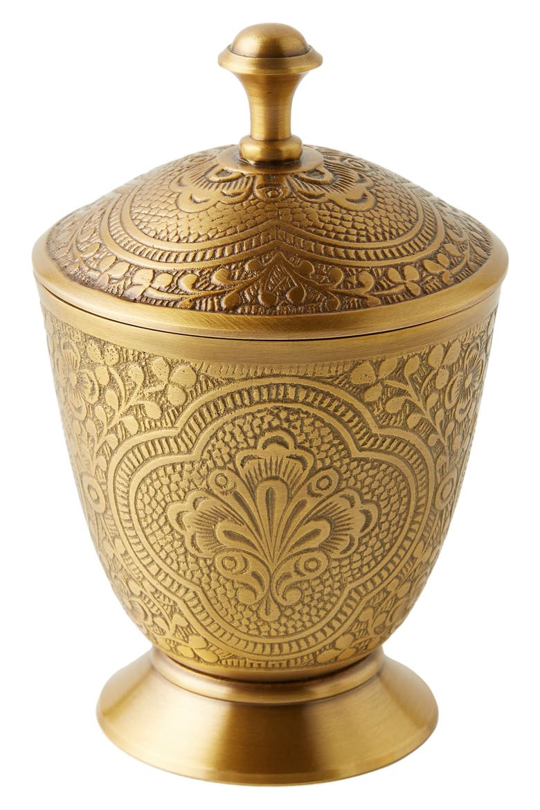 Anthropologie Cyra Bath Canister, Alternate, color, GOLD