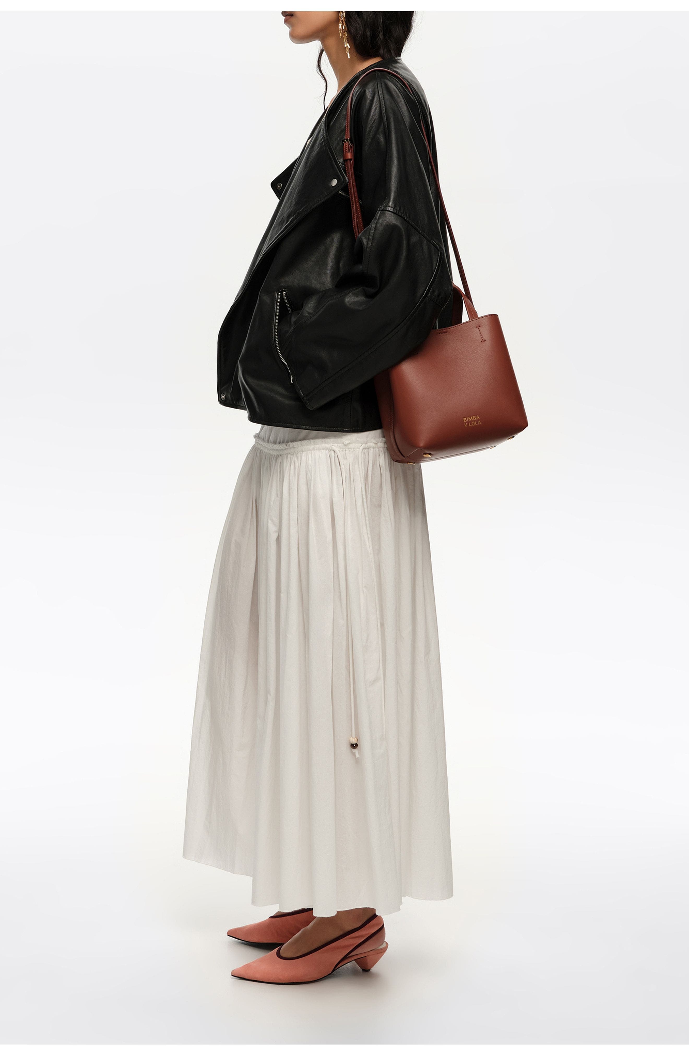 Small leather Chihuahua Bag SS26, Alternate, color, NUT