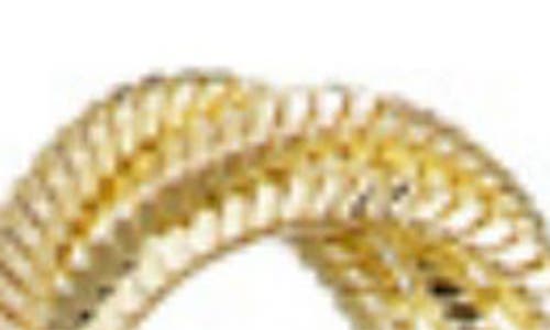 Adornia 14k Plated Slinky Rope Chain Sweeper Earrings