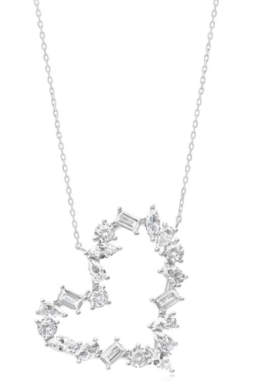 Shymi Women's Multi Shape Heart Necklace - Silver In Silver