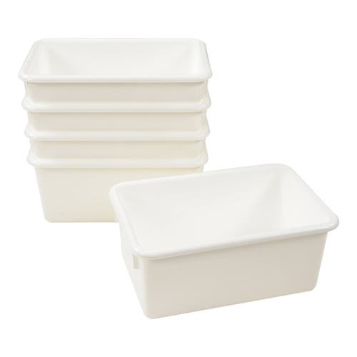 Kaplan Early Learning Company White Colored Storage Bin In White